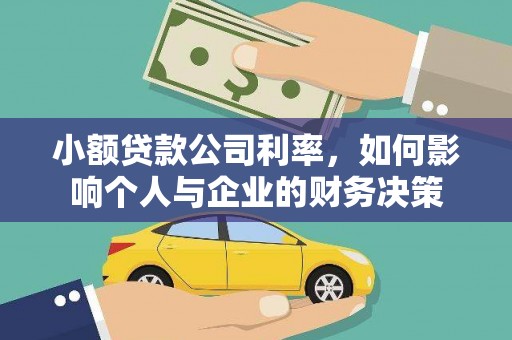 台山小额贷款公司利率，如何影响个人与企业的财务决策