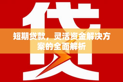台山短期贷款，灵活资金解决方案的全面解析