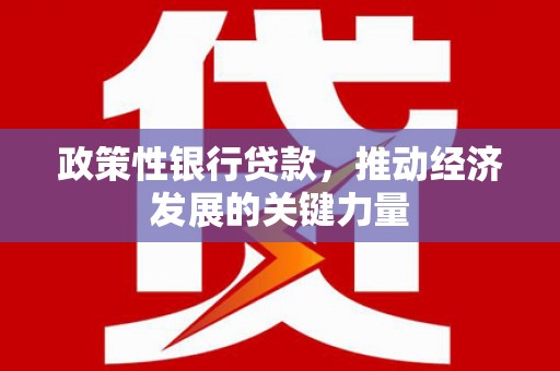 台山政策性银行贷款，推动经济发展的关键力量